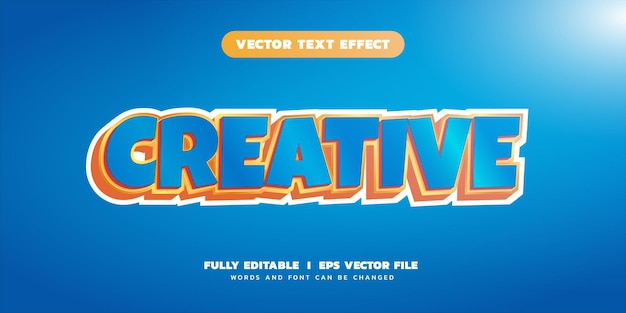 Vector diseño de effext de texto de vector creativo