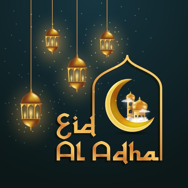 Vector diseño de eid al adha