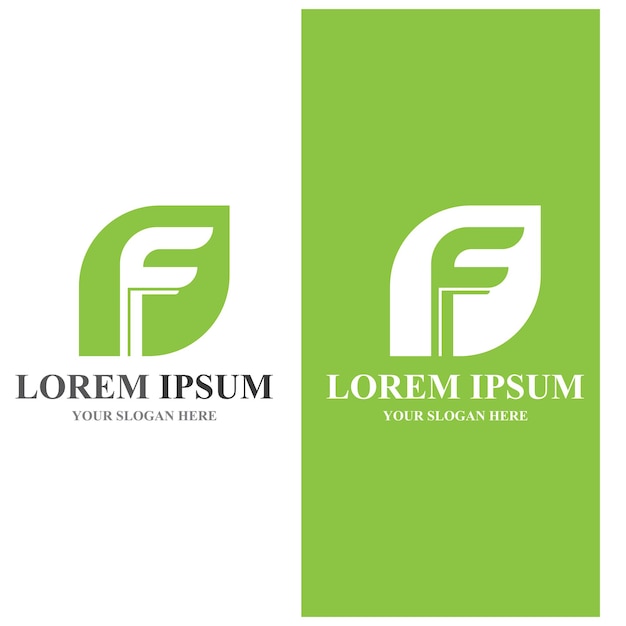 Diseño del ejemplo del icono del vector del logotipo de F
