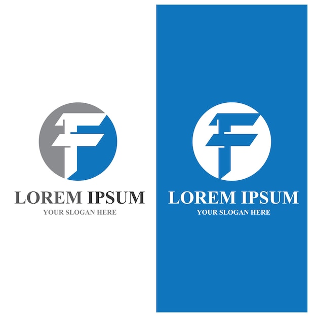 Diseño del ejemplo del icono del vector del logotipo de F