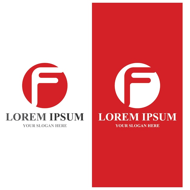 Diseño del ejemplo del icono del vector del logotipo de F