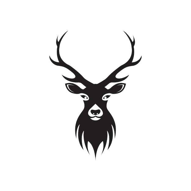 Diseño del ejemplo del icono del vector de la plantilla del logotipo de los ciervos