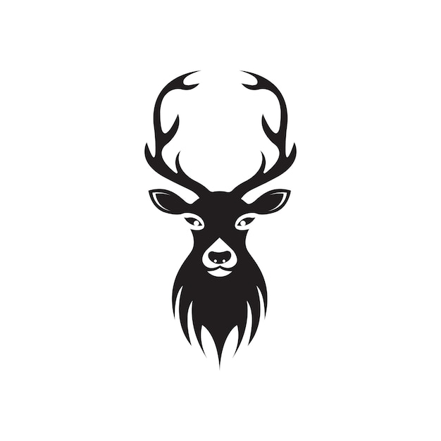 Diseño del ejemplo del icono del vector de la plantilla del logotipo de los ciervos