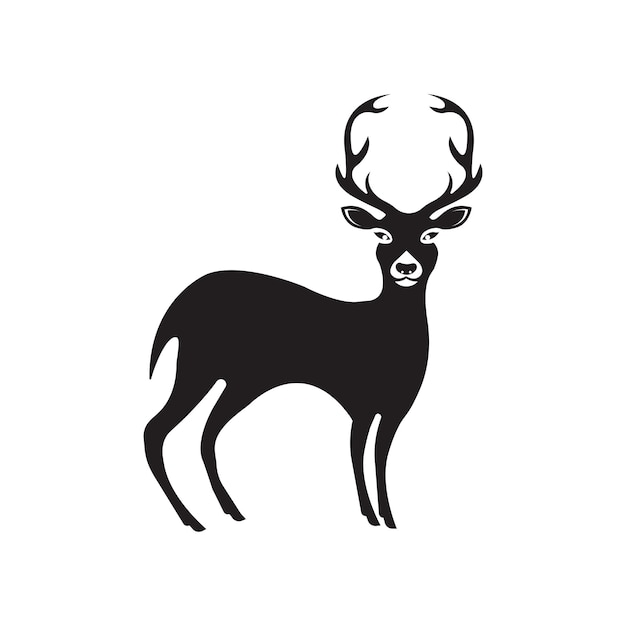 Diseño del ejemplo del icono del vector de la plantilla del logotipo de los ciervos