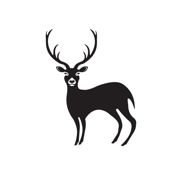 Diseño del ejemplo del icono del vector de la plantilla del logotipo de los ciervos