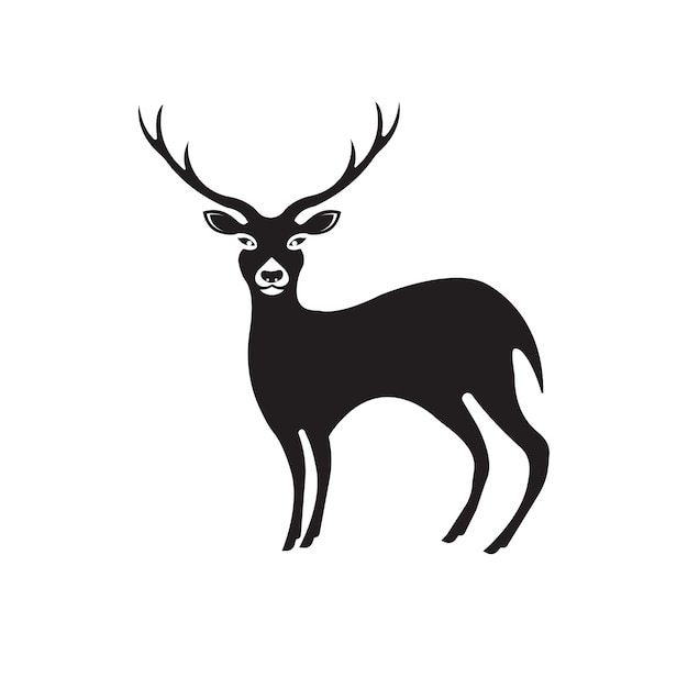 Diseño del ejemplo del icono del vector de la plantilla del logotipo de los ciervos