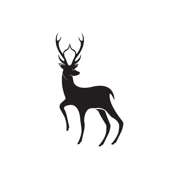 Diseño del ejemplo del icono del vector de la plantilla del logotipo de los ciervos