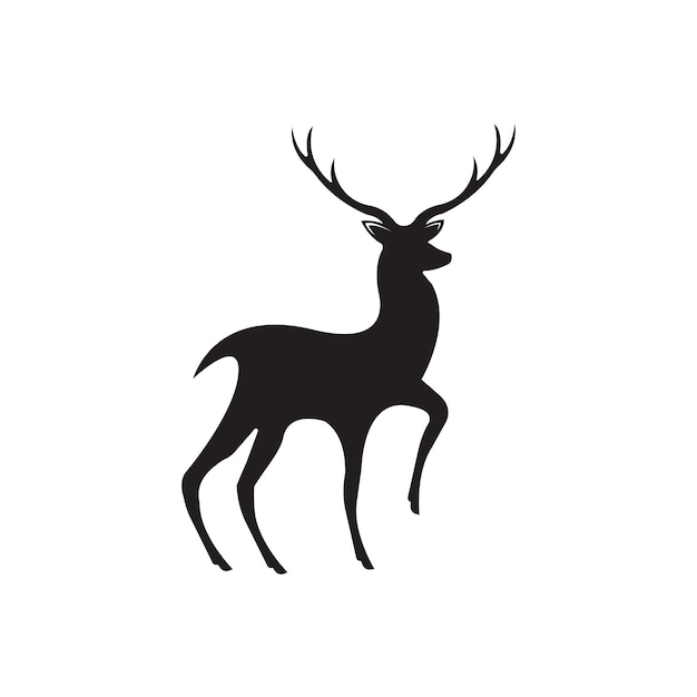 Diseño del ejemplo del icono del vector de la plantilla del logotipo de los ciervos