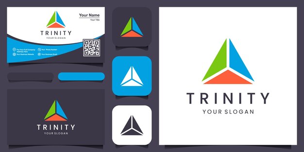 Diseño del ejemplo de la plantilla del logotipo del vector del icono de la Trinidad.