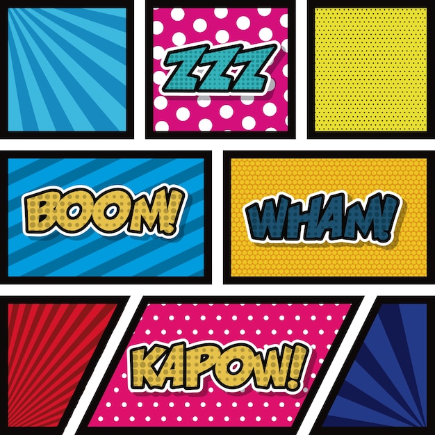 diseño del ejemplo del vector del cartel del estilo del fondo del arte pop