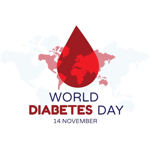 diseño del ejemplo del vector del día mundial de la diabetes