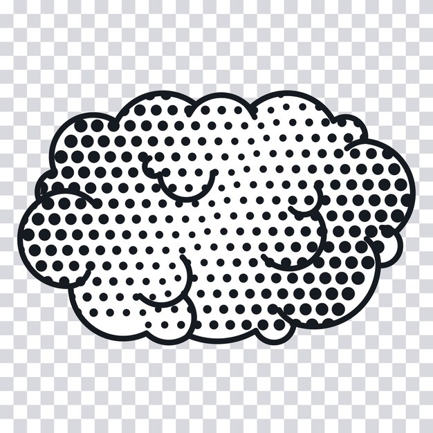 diseño del ejemplo del vector del estilo del arte pop del humo de la nube