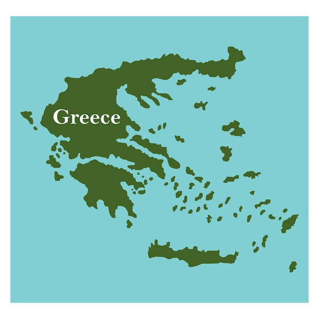 Diseño del ejemplo del vector del icono del mapa del país de grecia