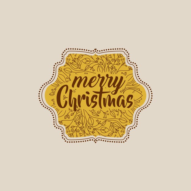 diseño del ejemplo del vector del icono del marco del vintage de la Navidad