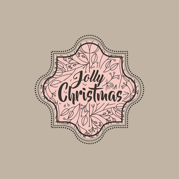 diseño del ejemplo del vector del icono del marco del vintage de la Navidad