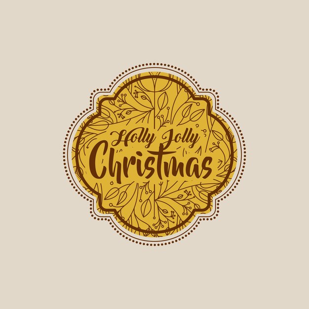 diseño del ejemplo del vector del icono del marco del vintage de la Navidad