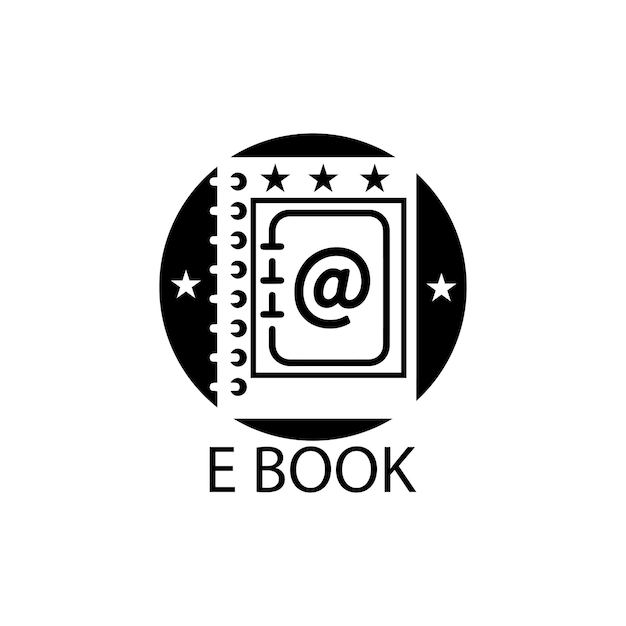 Vector diseño del ejemplo del vector de la plantilla del logotipo de la educación del libro