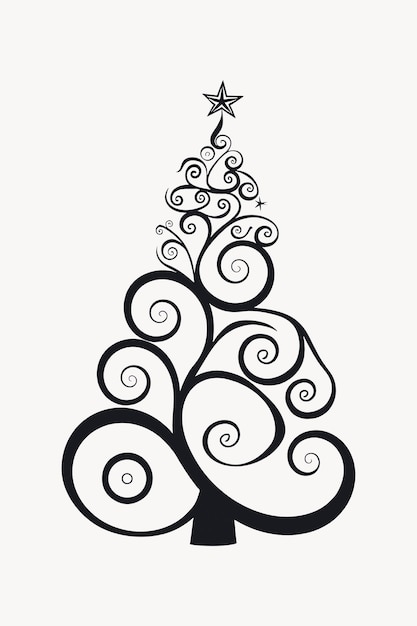 Diseño elegante y abstracto del árbol de Navidad