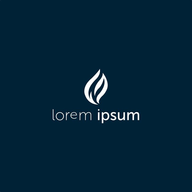 Diseño elegante y abstracto del logotipo de la llama