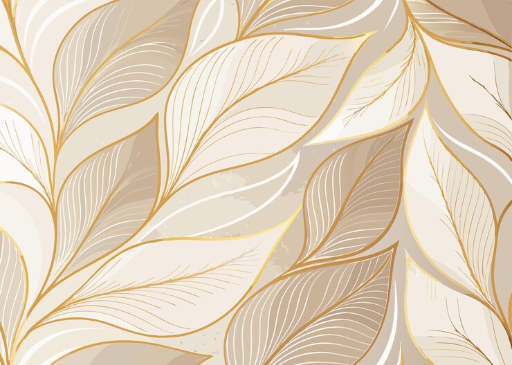 Diseño elegante, abstracto, con patrón de hoja, minimalista, botánico, fondo sin costuras, beige, tono neutro
