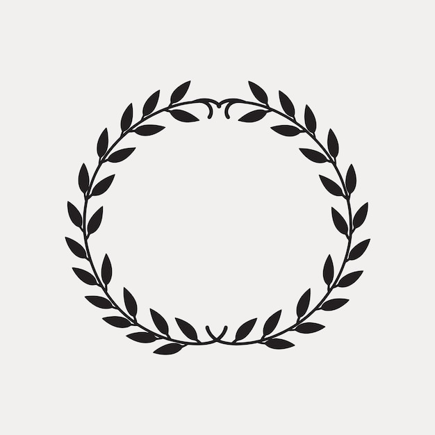 Diseño elegante de una corona de laurel