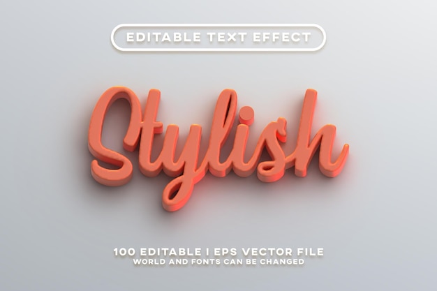 Diseño elegante de efectos de texto editables