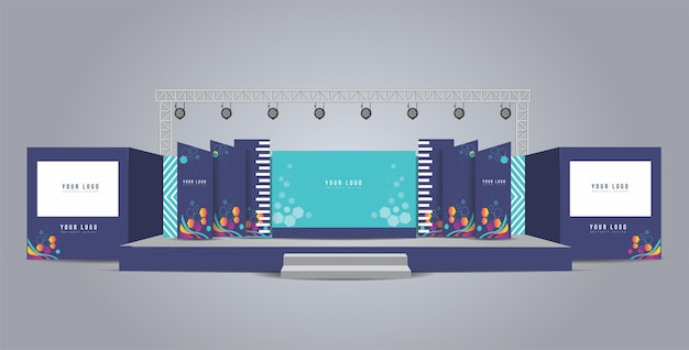 Diseño elegante del escenario del evento
