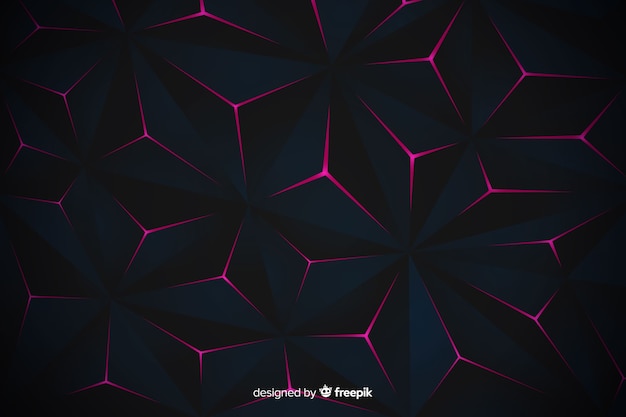 Diseño elegante de fondo poligonal oscuro