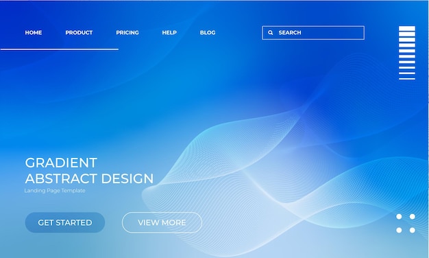 Diseño elegante de gradiente vectorial para fondo azul en blanco