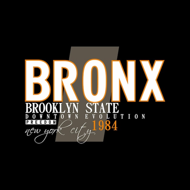 Diseño elegante de letras vector bronx