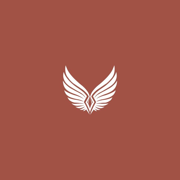 Diseño elegante del logotipo alado Símbolo de libertad y gracia