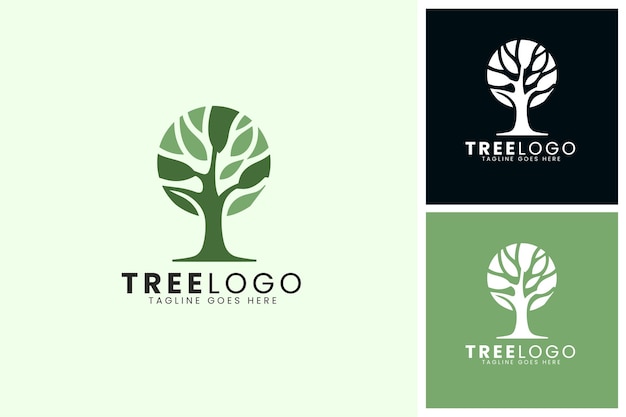 Diseño elegante del logotipo del árbol