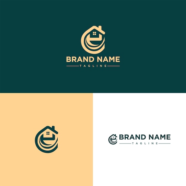 Diseño elegante del logotipo de bienes raíces para la marca premium