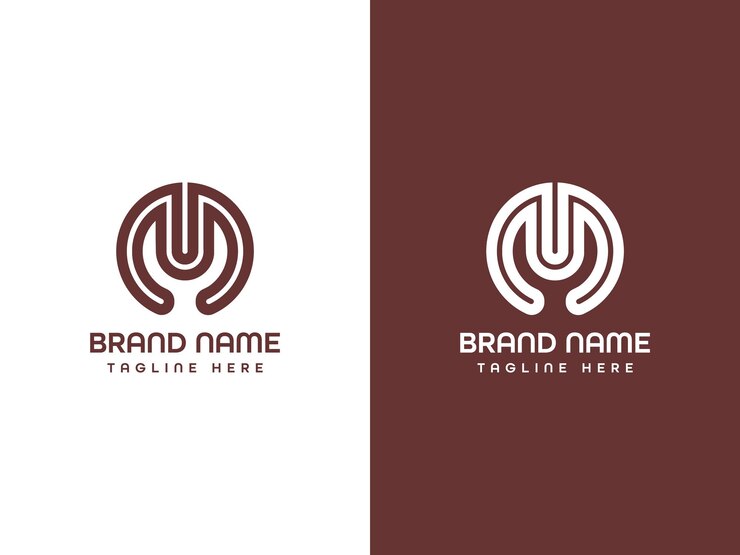 Diseño elegante del logotipo circular con la letra inicial