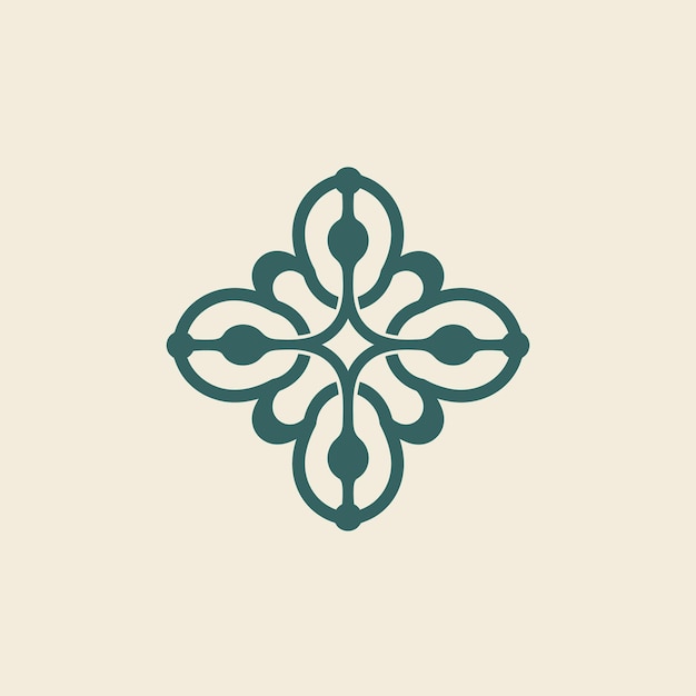 Diseño elegante del logotipo de la cruz