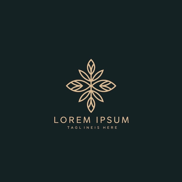 Diseño elegante del logotipo de la hoja
