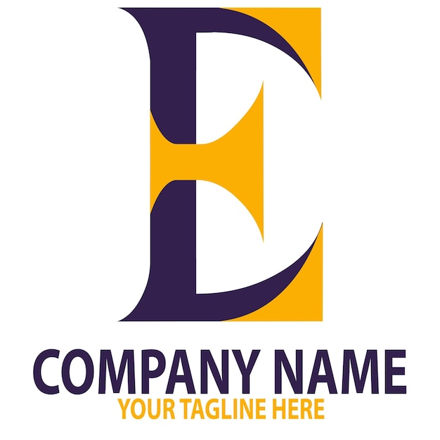 Diseño elegante del logotipo de la letra E