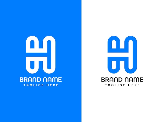 Diseño elegante del logotipo de la letra H para la marca