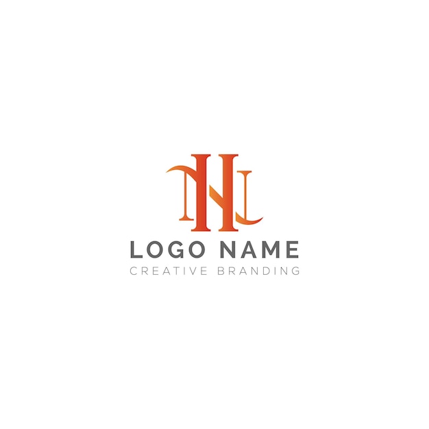 Diseño elegante del logotipo de las letras de NL