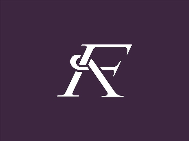 Diseño elegante del logotipo del monograma FK