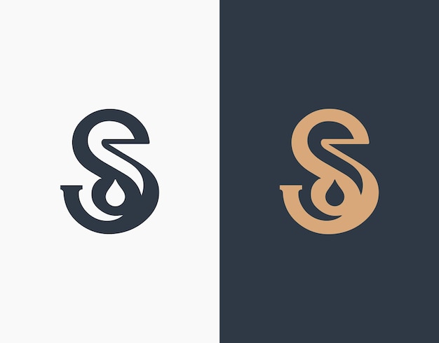 Diseño elegante del logotipo del monograma S