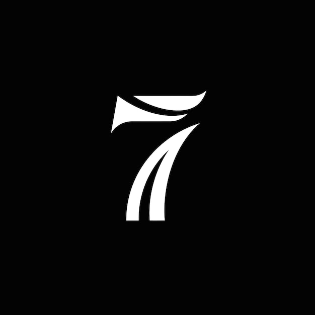 Diseño elegante del logotipo número 7