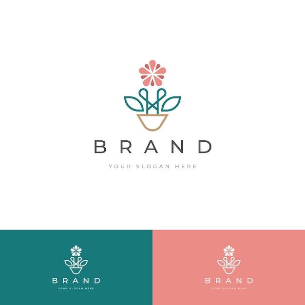 Diseño elegante de logotipos florales para marcas femeninas y de lujo