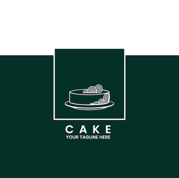 Diseño elegante de logotipos de pasteles para marcas de panadería y postres