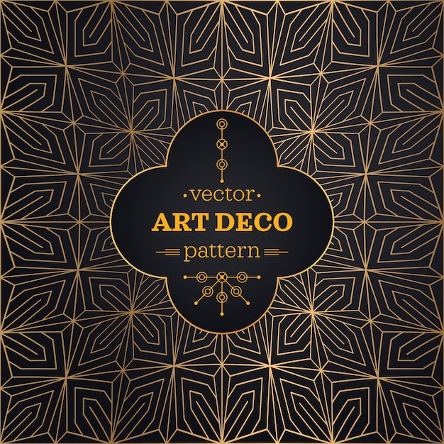 Diseño elegante de lujo de patrón art deco