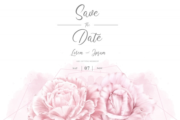 Diseño elegante de marcos de boda para múltiples propósitos con fondo de acuarela