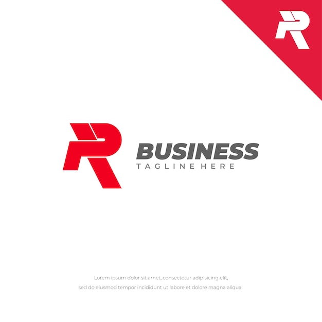 Diseño elegante y minimalista del logotipo de la letra r