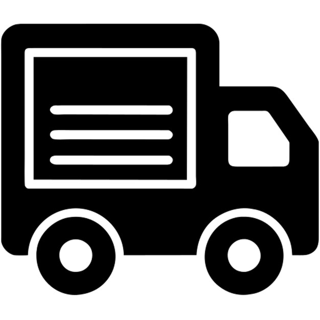un diseño elegante y moderno icono de camión de entrega icono