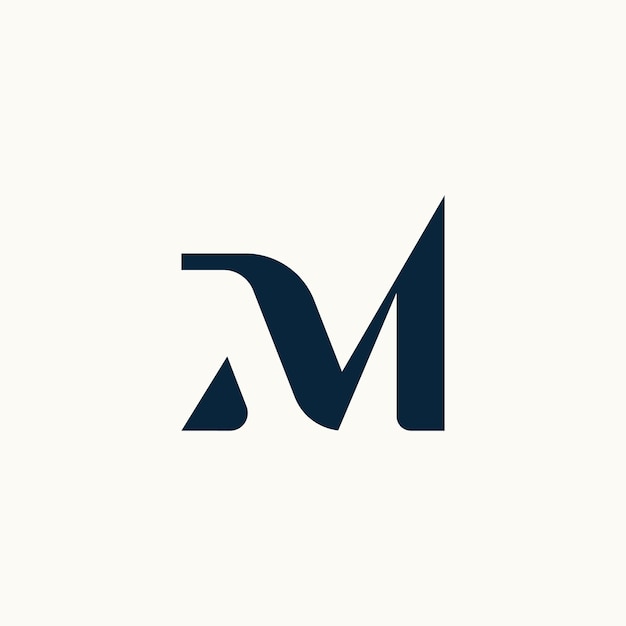 Diseño elegante y moderno del logotipo de la letra M