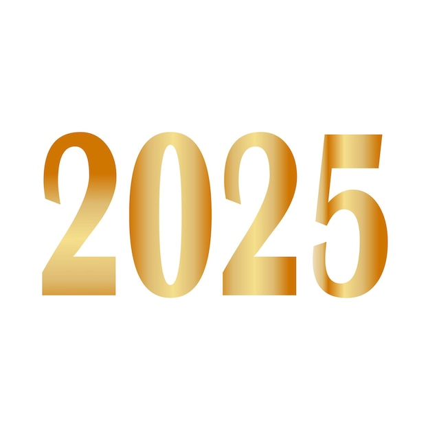 Diseño elegante de oro para el año nuevo 2025